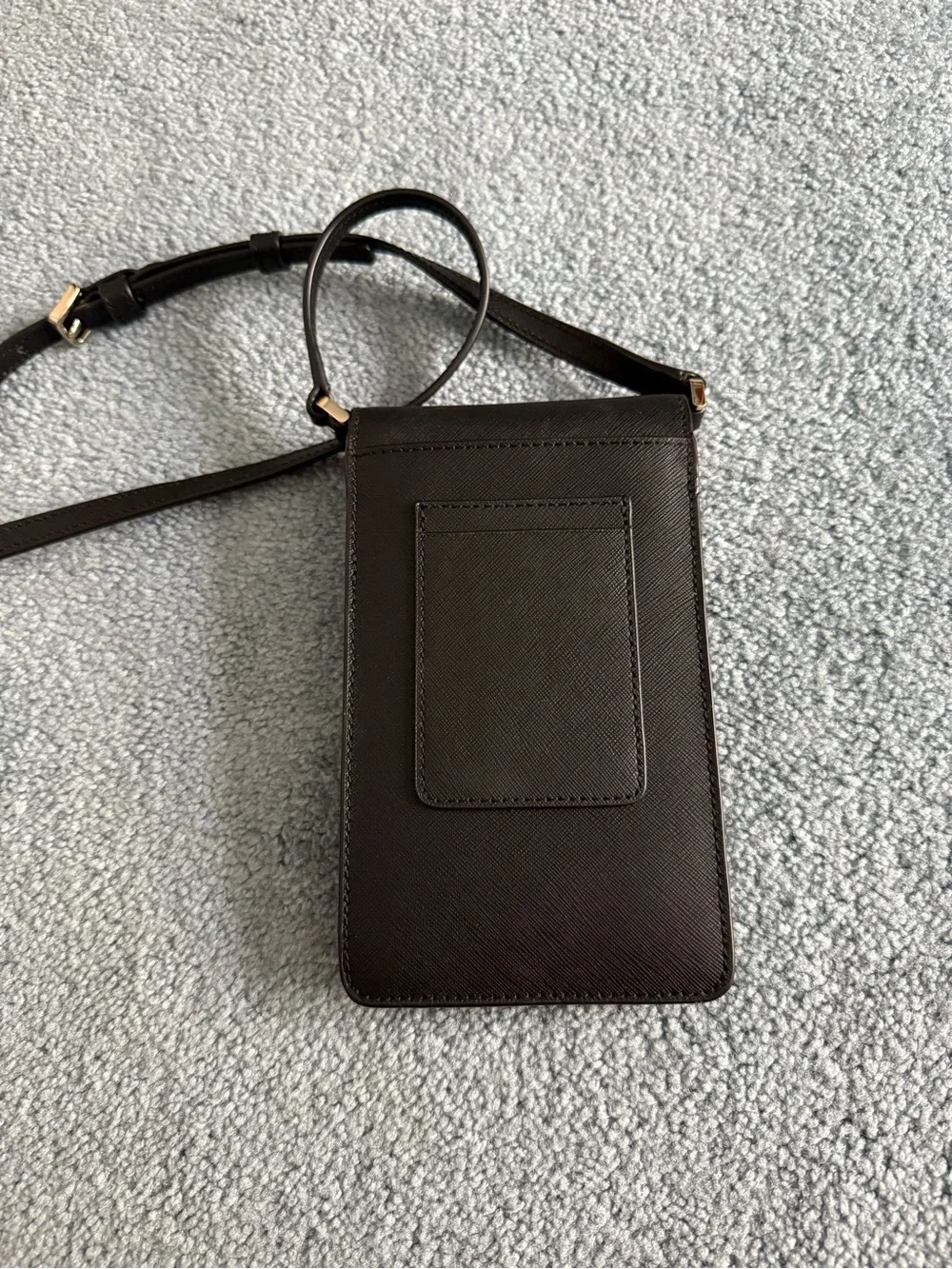 kate spade black leather crossbody phone pouch with flap
